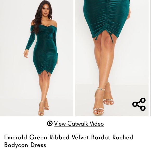 plt emerald green dress